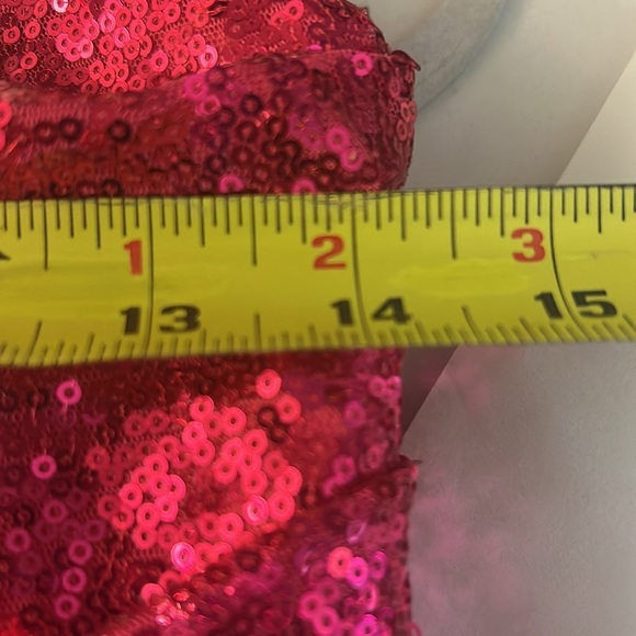 VNaix pink Barbie sequin Halter prom dress adjustable bust  XS-S 32-34 NWOT - Picture 8 of 8